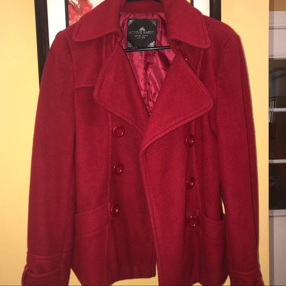 Red Pea Coat